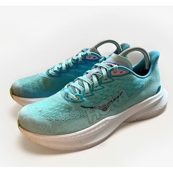 Hoka One One Shoes - Hoka One One‎ Womens Mach 6 1147810 CSSW Blue Running Shoes Sneakers Size 8.5B
